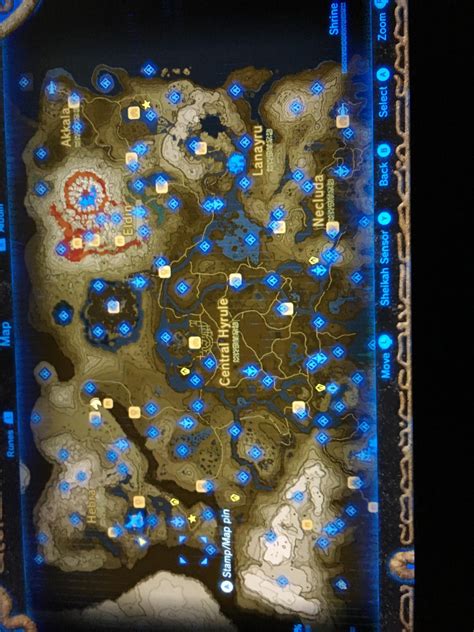 Challenges of Implementing MAP Breath of the Wild Shrine Map